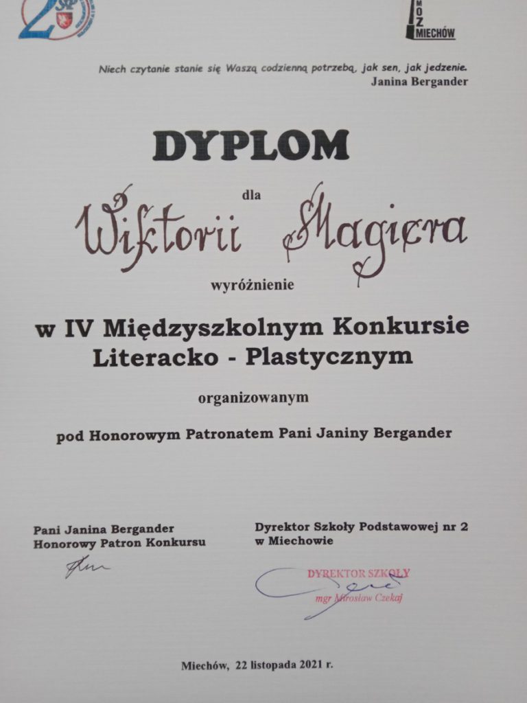 Dyplom - Wiktoria magiera