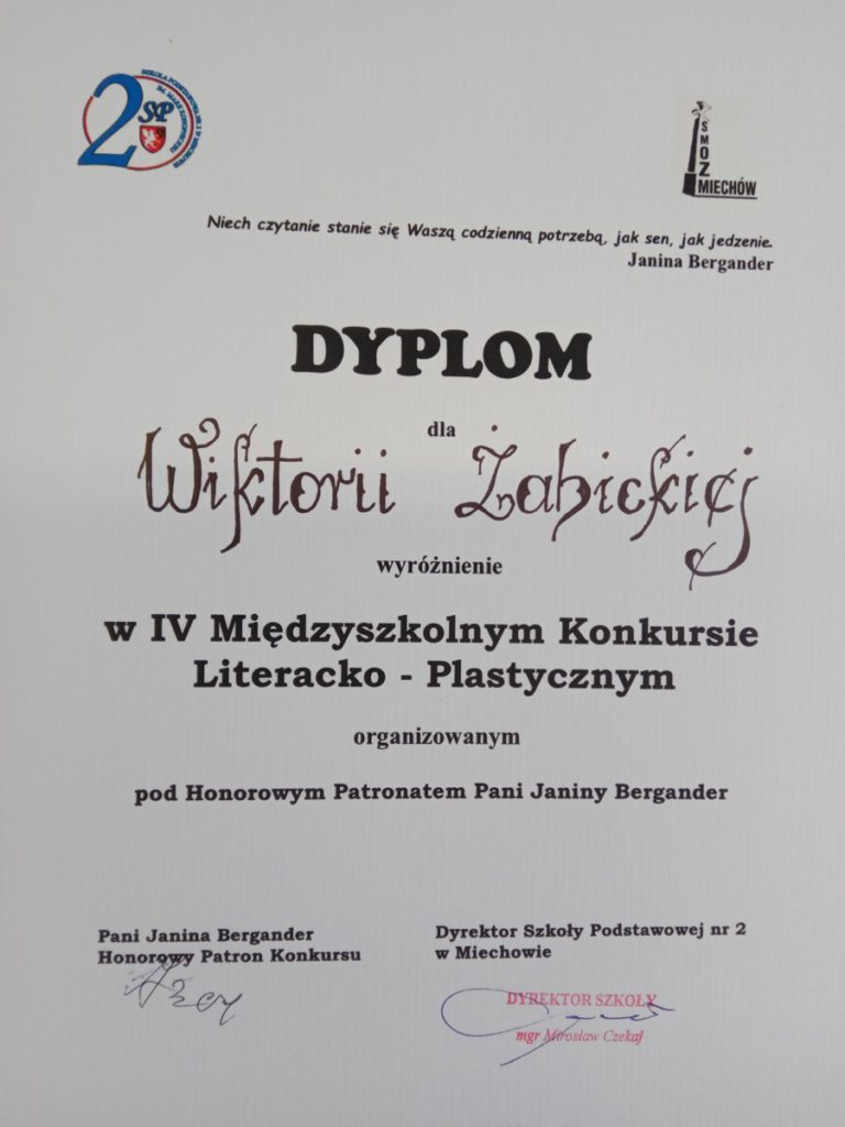 Dyplom - Wiktoria Żabicka